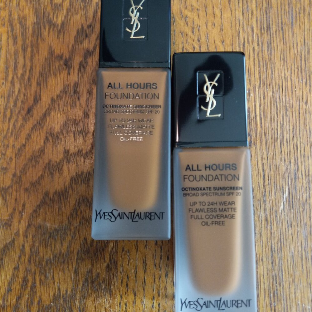NIB Lot of 2 YSL All Hours Foundation B80 Chocolate .84oz each - Picture 12 of 16